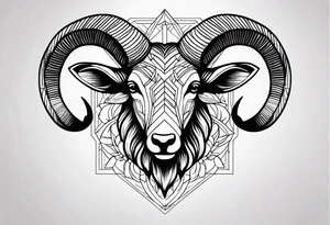 Aries zodiac sign tattoo idea