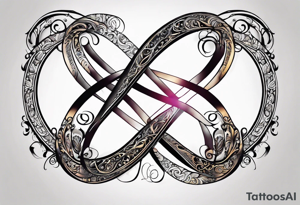 Infinity symbol with Roman number tattoo idea