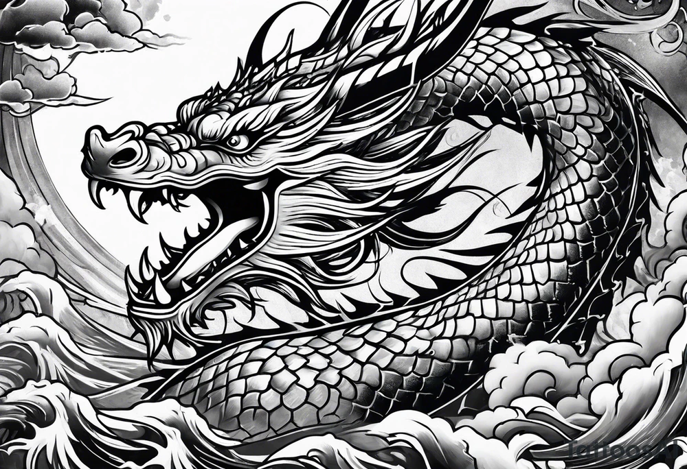 roaring dragons tattoo idea