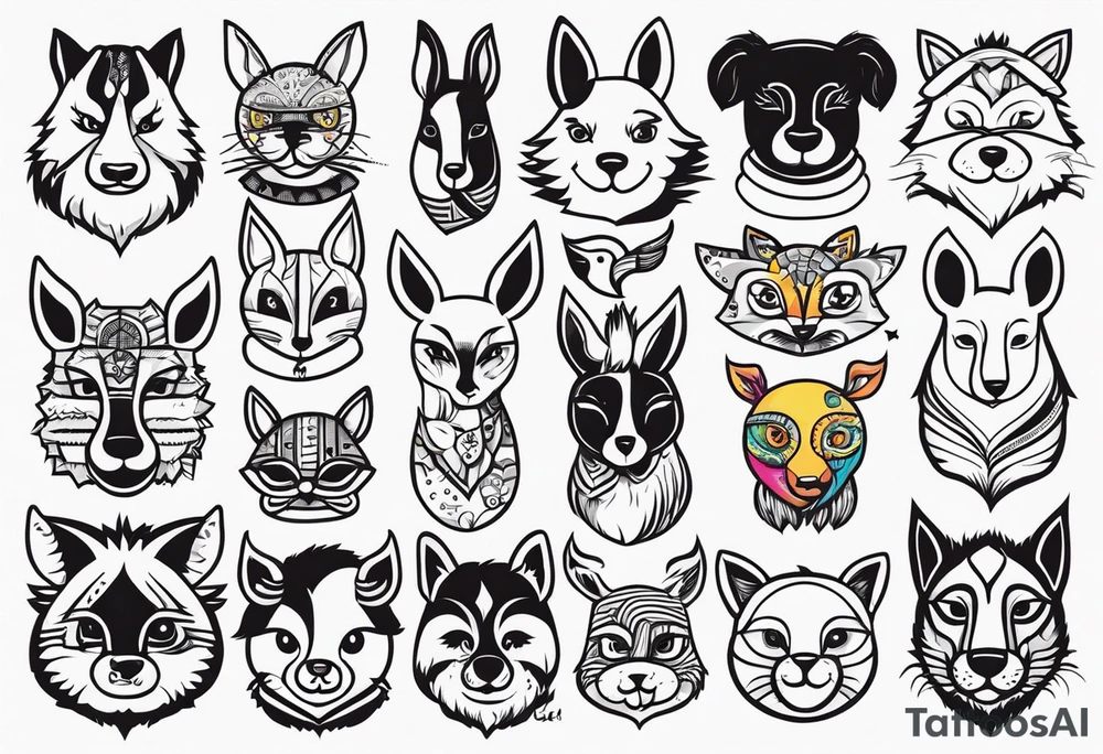 Animais de fazenda tattoo idea