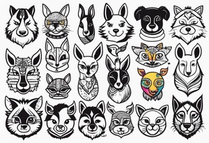 Animais de fazenda tattoo idea