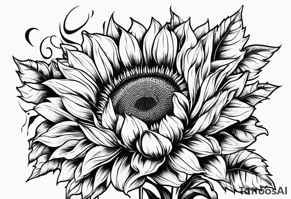 Sunflower and semi colon tattoo idea