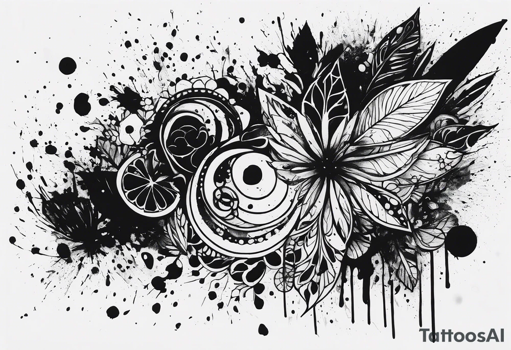 Artistic Paint Splatter tattoo idea