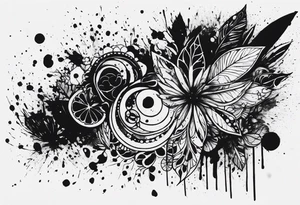 Artistic Paint Splatter tattoo idea