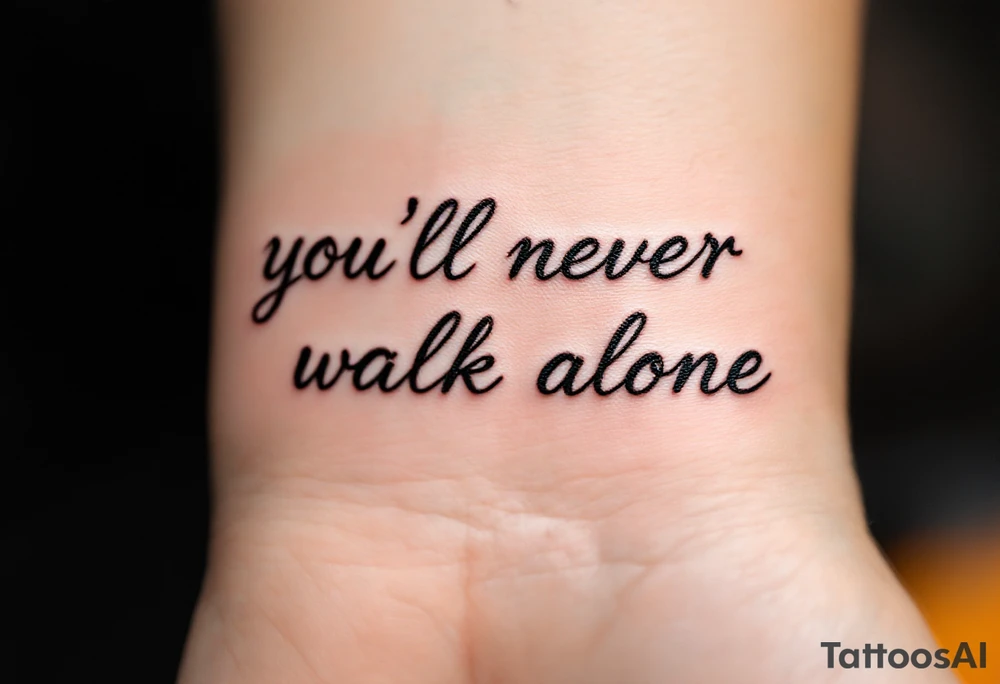 you’ll never walk alone 
           LIVERPOOL.FC tattoo idea