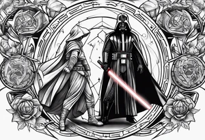 Star Wars Jedi vs sith tattoo idea