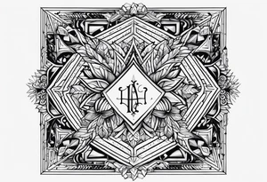 The words: "Надежды нет" are crossed out tattoo idea