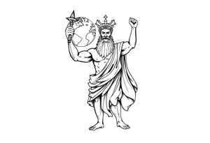 Greek god atlas, holding up the world tattoo idea