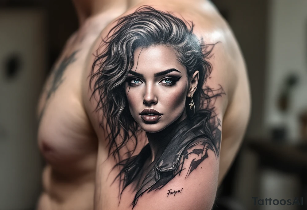 Transgender woman Portrait tattoo tattoo idea