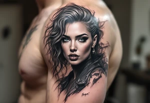 Transgender woman Portrait tattoo tattoo idea