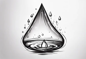 gemstone water droplet tattoo idea