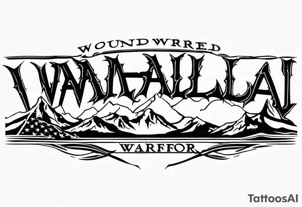 Wounded warrior valhalla barb wire tattoo idea