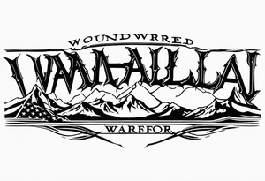 Wounded warrior valhalla barb wire tattoo idea