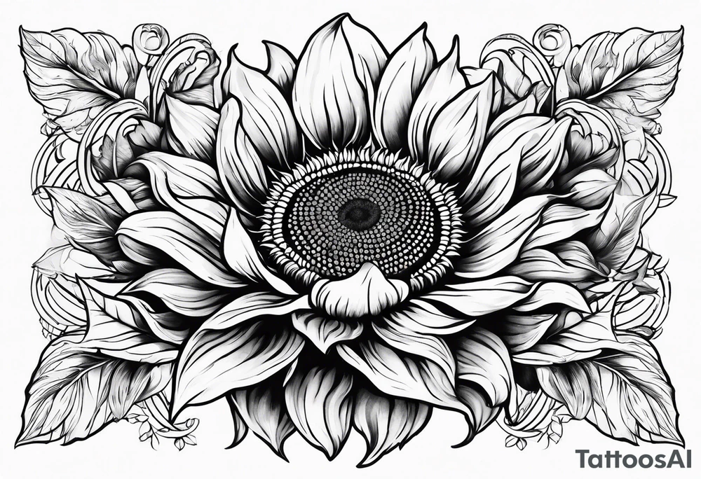 a sunflower tattoo idea