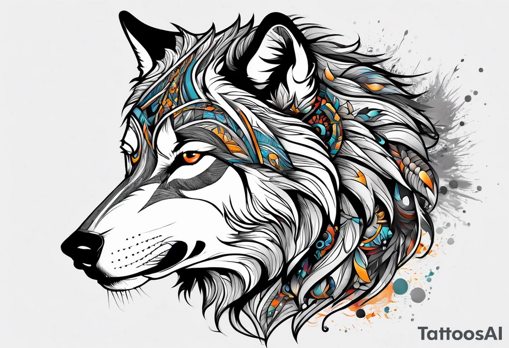 Lobo wolf for a male tattoo tattoo idea