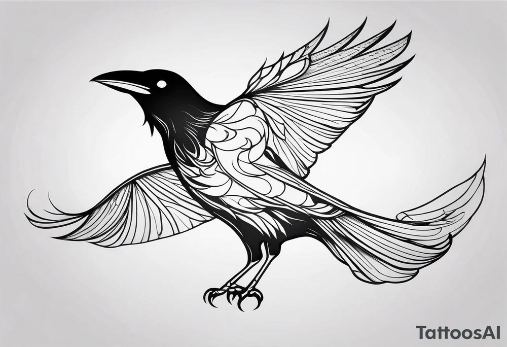 Raven tattoo idea