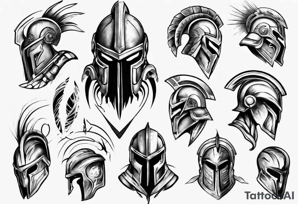 spartan soldier tattoo idea