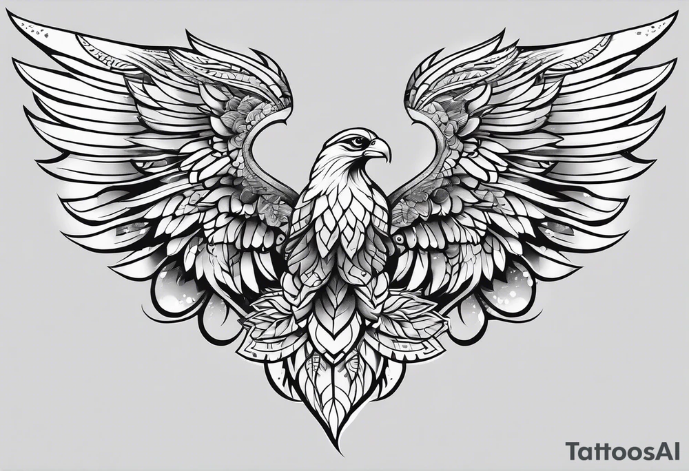 one wing tattoo idea