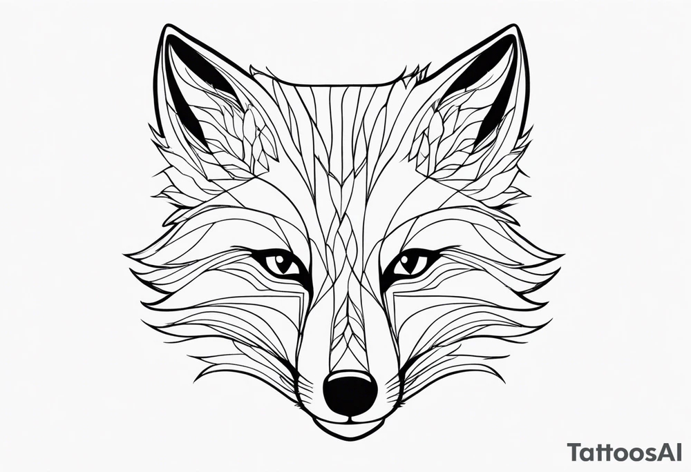 Whimsical Fox tattoo idea