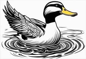 The university of Oregon duck mascot puddles tattoo idea