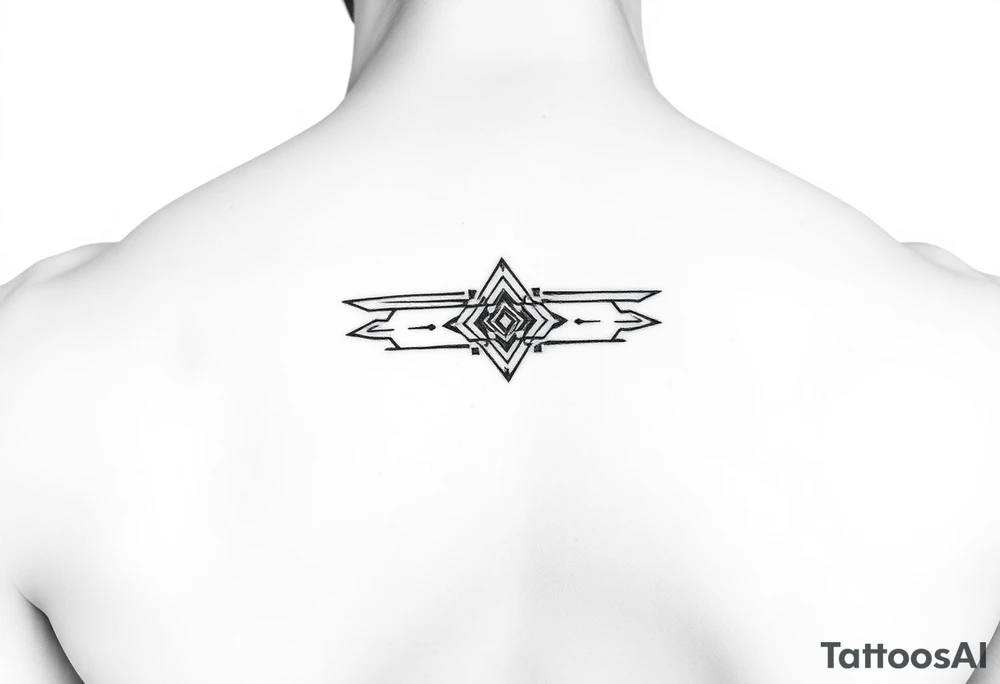 geometric armband tattoo idea