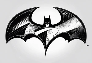 New batman symbol, grunge, tattoo idea