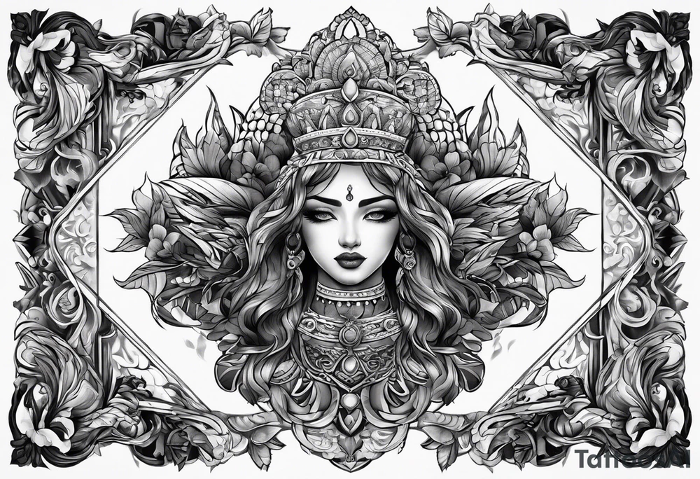 full body back tattoo rectangle tattoo idea