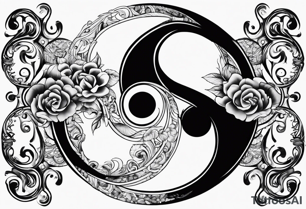 infinity symbol mixed with ying yang symbol tattoo idea infinity symbol mixed with ying yang symbol tattoo idea