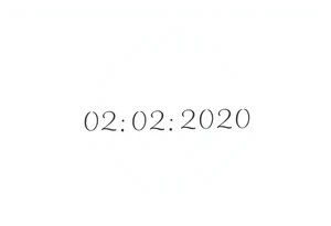 Simple 02.02.2020 in thin uppercase type and a muted olive green circle behind it. tattoo idea