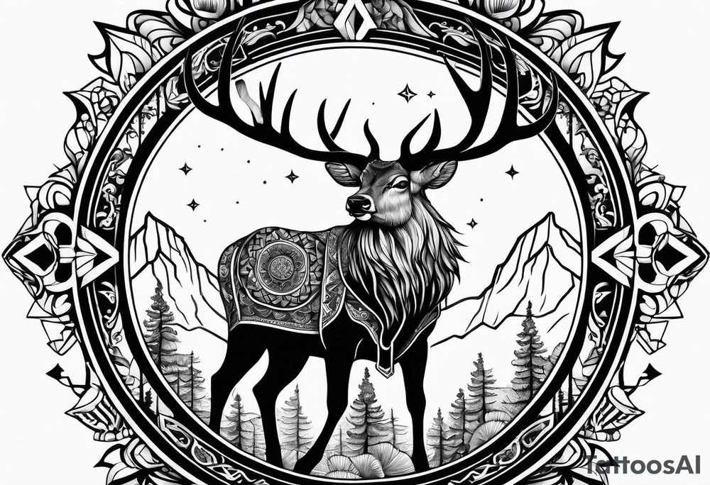 Cerf eiktirnir tattoo idea