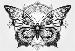Butterfly with angel wings tattoo idea