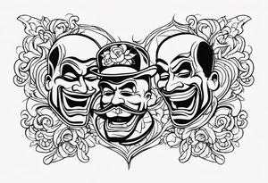 Laugh now cry later chicano tattoo idea