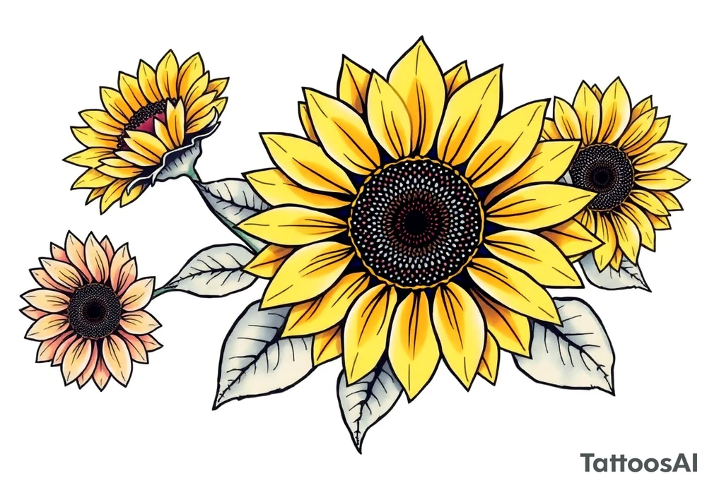 Sunflower tattoo idea