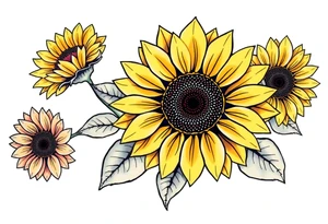 Sunflower tattoo idea
