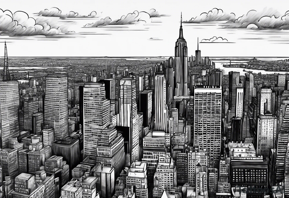 Brooklyn skyline tattoo idea