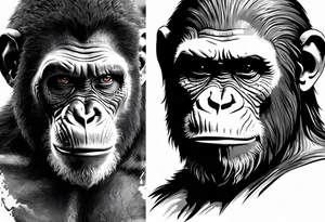 Caesar from the movie planet of the apes tattoo idea