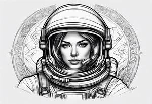 astronaut tattoo idea