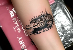 Sheriff alligator in the swamp tattoo idea