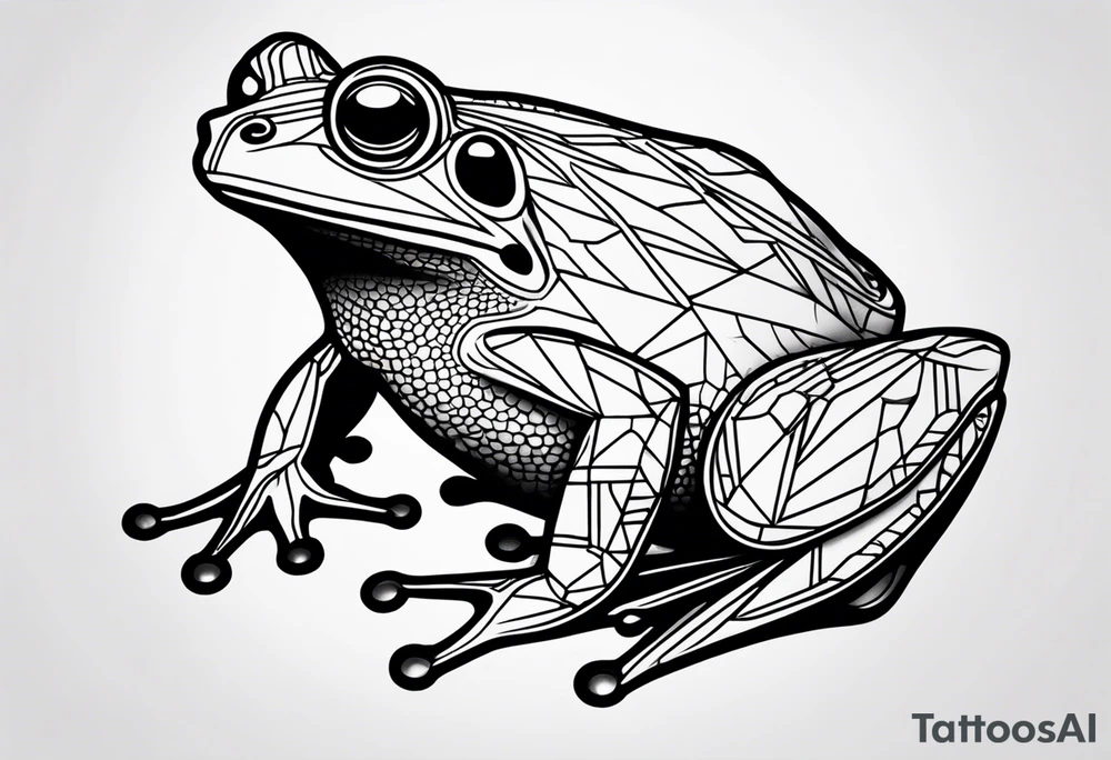a simple frog tattoo idea