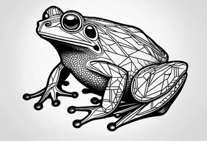 a simple frog tattoo idea