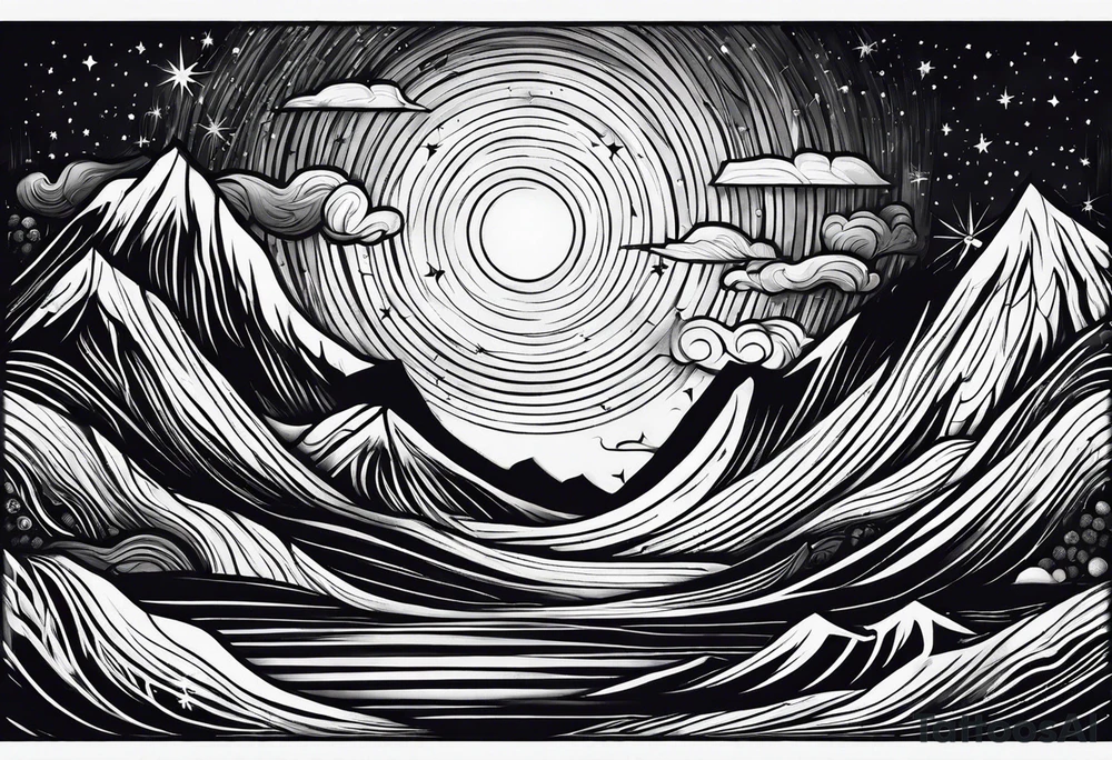 northern lights tattoo idea