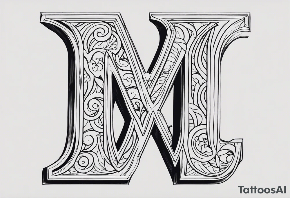 the letters A W R tattoo idea