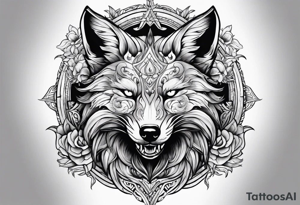 Demon renard tattoo idea