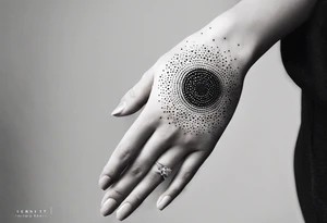 abstract on hand, no people tattoo idea