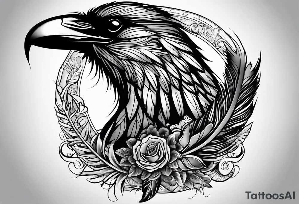 addiction recovery ravens roman egyptian
feathers clouds tattoo idea