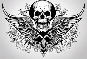 Nordic hunter skeleton tattoo idea