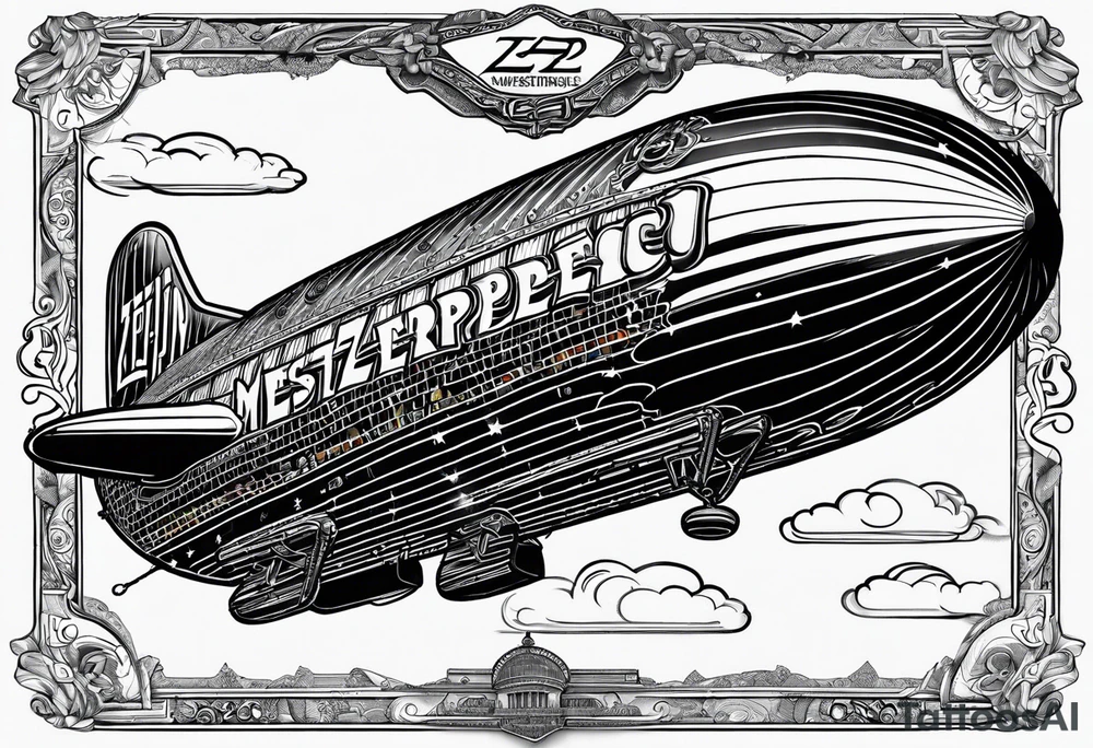 led zeppelin blimp tattoo idea