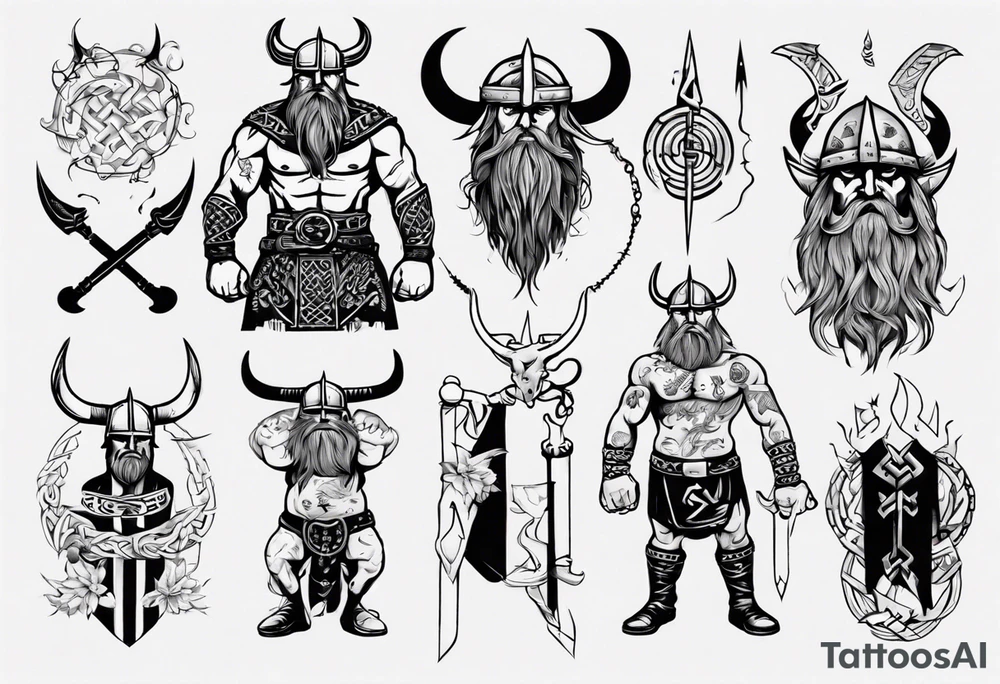 Viking without tattoos full body tattoo idea