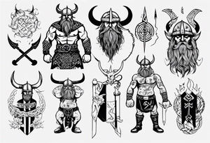 Viking without tattoos full body tattoo idea