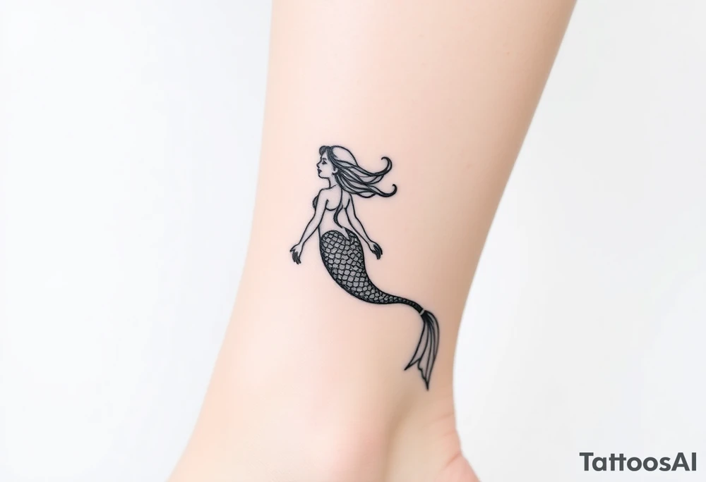 Injured mermaid tattoo idea